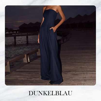 Ärmelloser Jumpsuit mit Taschen💝